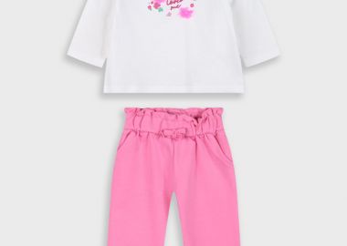 Σετ μπλούζα με παντελόνι για βρεφικό κορίτσι (3 - 18 μηνών) | ΤΡΙΑΝΤΑΦΥΛΛΙ - Energiers - 